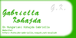 gabriella kohajda business card